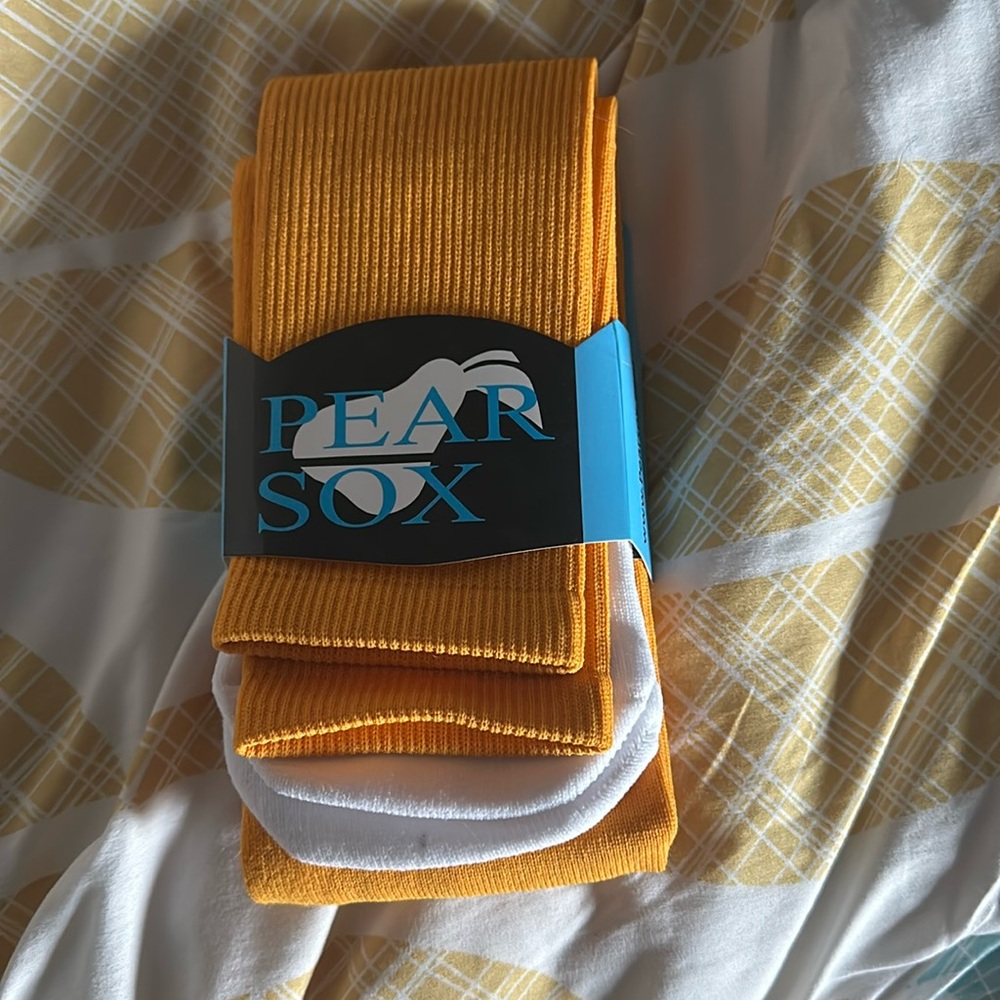 Yellow softball socks